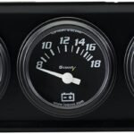 Equus 6100 1-1/2" Volt Triple Gauge Kit, Black
